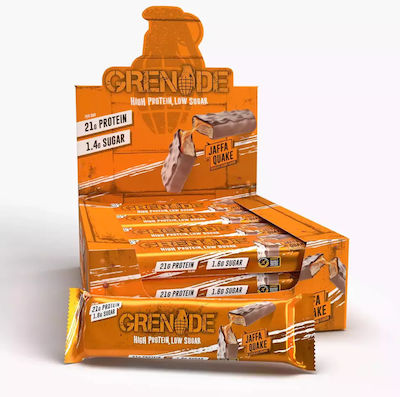 Grenade Carb Killa High Batoane cu 22gr Proteină & Aromă Cutremurul Jaffa 12x60gr