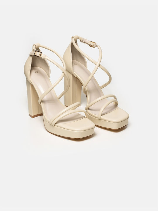 InShoes Damen Sandalen in Beige Farbe