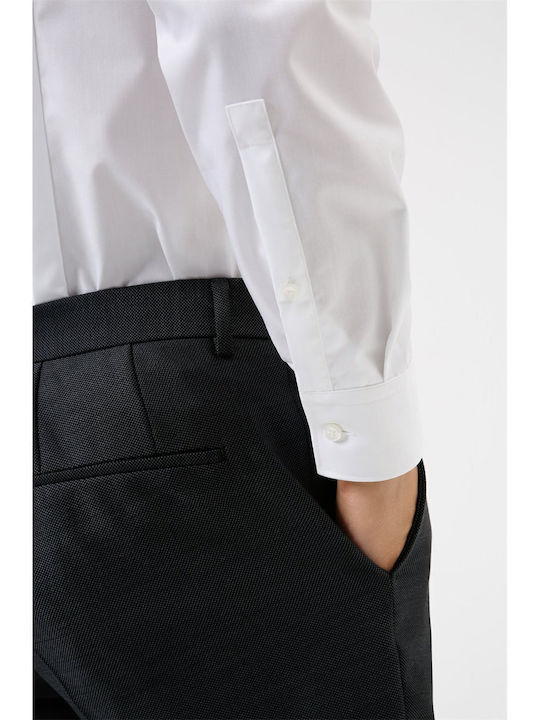 Kenno Long-sleeved Cotton Shirt White