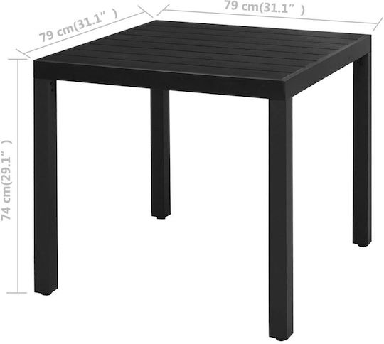 Garten- und Outdoor-Möbelsets für kleinen Raum 3 Stück Schwarz