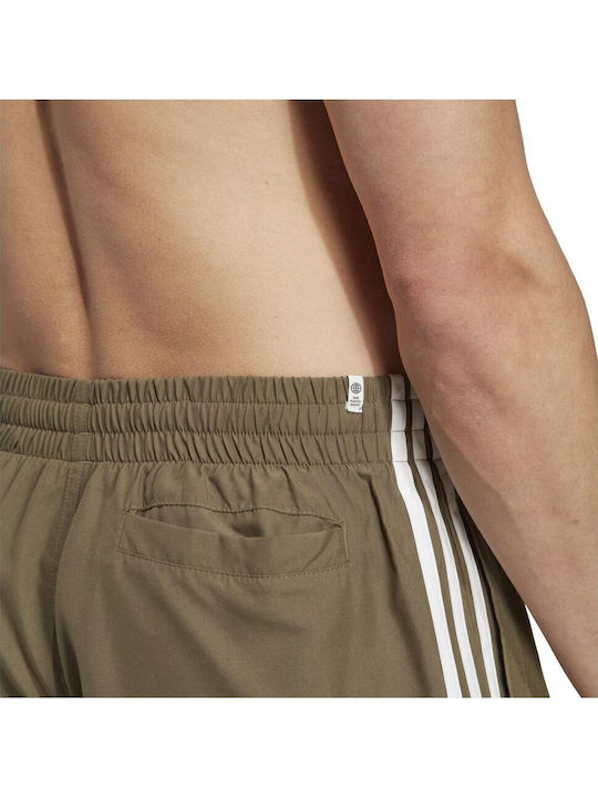 Originals Adicolor 3-Stripes Мъжки Бански Плувни Шорти Зелен Олив / Бял