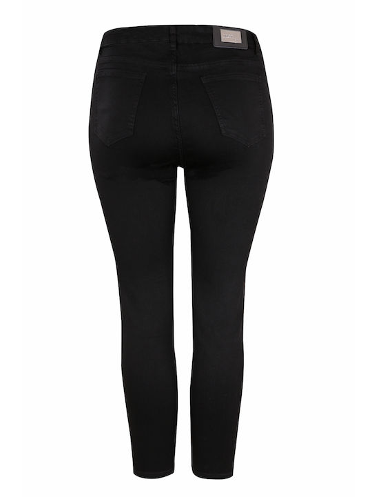 Basic Talie înaltă Blugi de damă cu croială slim Negru