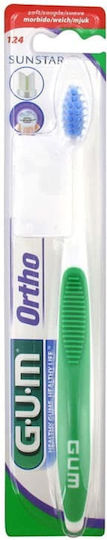 GUM Ortho 124 Manual Toothbrush Soft Green 1pcs