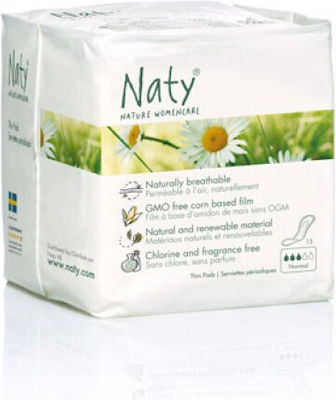 Naty Eco Hygienepads mit Flügeln für Normaler Fluss 3 Tropfen 14Stück Normal