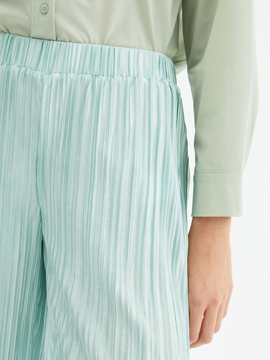 Women's Fabric Trousers Light Blue