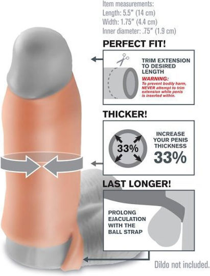 Pipedream Fantasy X-tensions Real Feel Enhancer Extensie De Penis Flesh 14cm