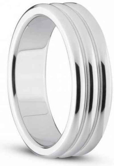 Steel Power Tools Ribbed Stainless Steel Cockring 45mm