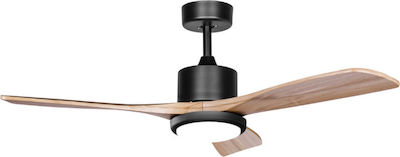 IQ Ceiling Fan 138cm with Light and Remote Control Satin Nickel