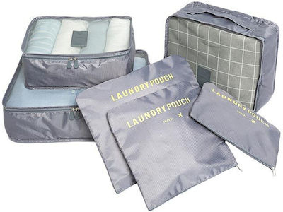 Fabric Storage Case for Bags in Gray Color 40x30x12cm 6pcs