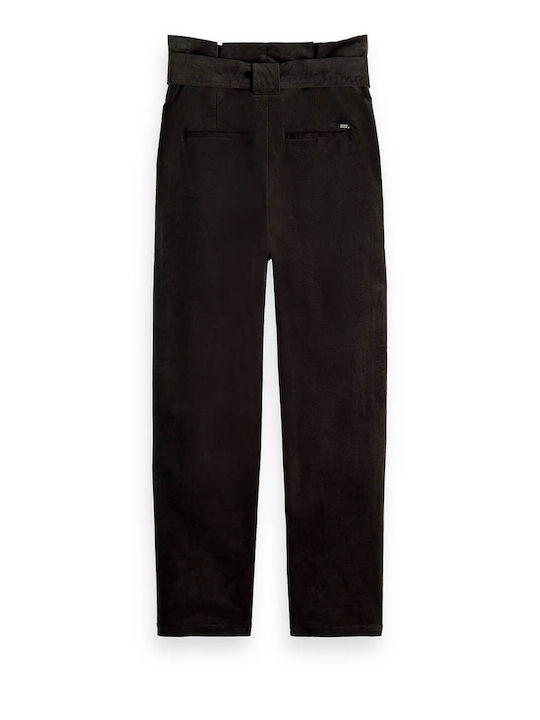 Scotch & Soda Daisy Γυναικείο Ψηλόμεσο Υφασμάτινο Παντελόνι Relaxed Fit Μαύρο Scotch & Soda Daisy Γυναικείο Ψηλόμεσο Υφασμάτινο Παντελόνι Relaxed Fit Μαύρο