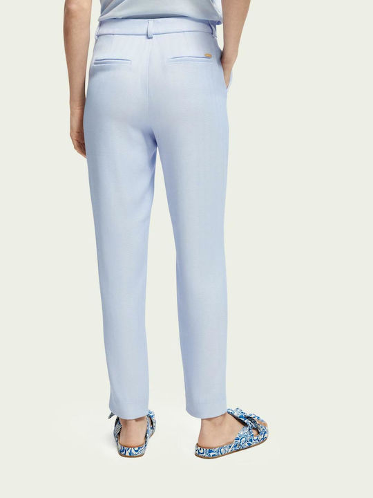 Scotch & Soda Women's Fabric Trousers Light Blue