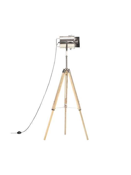 vidaXL Vintage Floor Lamp H140xW16cm. with Socket for Bulb E27 Brown