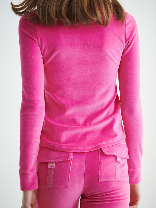 SugarFree Women's Athletic Blouse Long Sleeve Pink