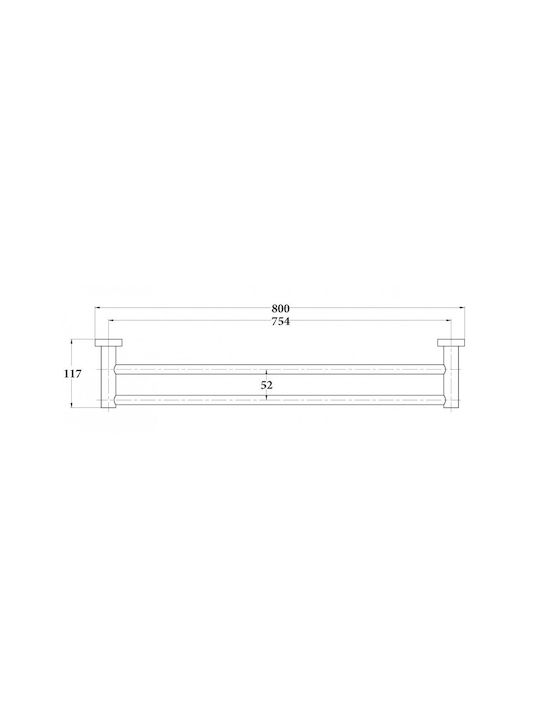 Sparke Musa 16 Double Wall-Mounted Bathroom Rail Gray
