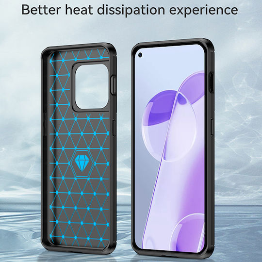 Techsuit Carbon Back Cover Σιλικόνης Μαύρο (OnePlus 10 Pro)