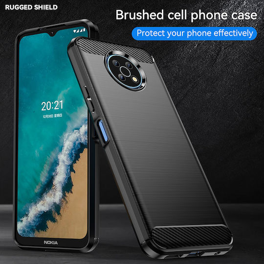 Techsuit Carbon Back Cover Silicone Black (Nokia G50)