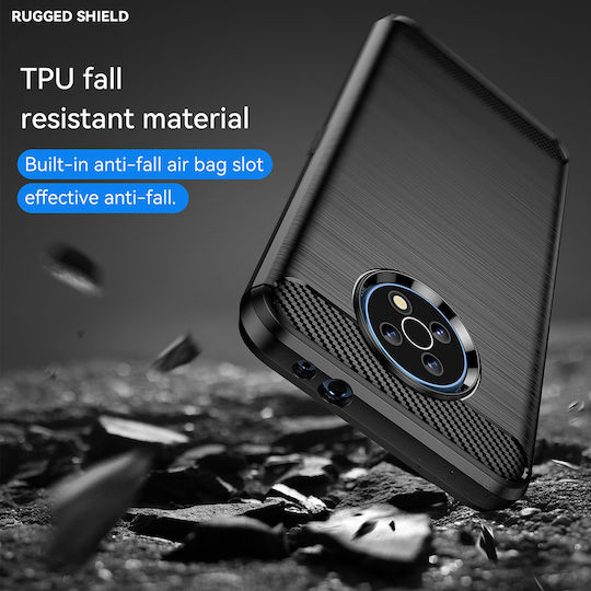 Techsuit Carbon Back Cover Silicone Black (Nokia G50)