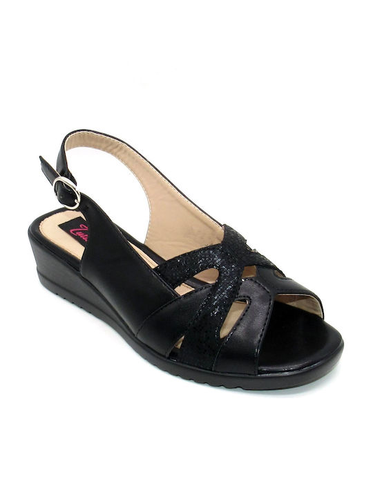 Flatform sandals Soft Step LUC 1086 Black