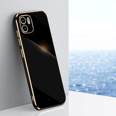 Bodycell Gold Plated Silicone Back Cover Black (Galaxy A22 5G)