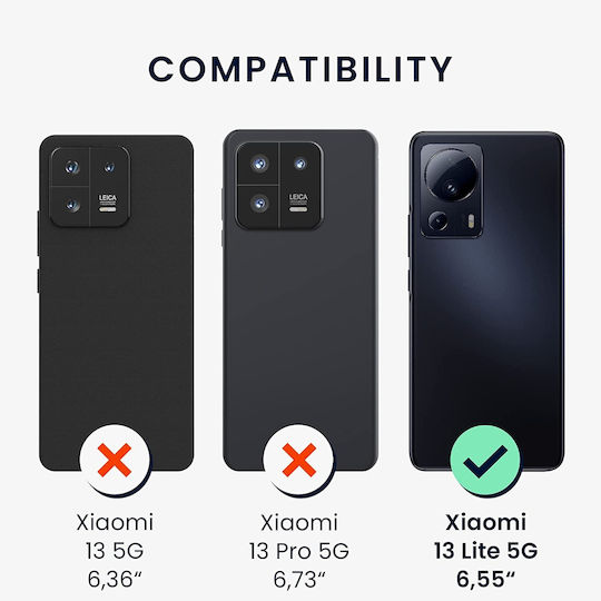 KWmobile 5G Задна корица Силикон 1.3мм Черен (Xiaomi 13 Lite)
