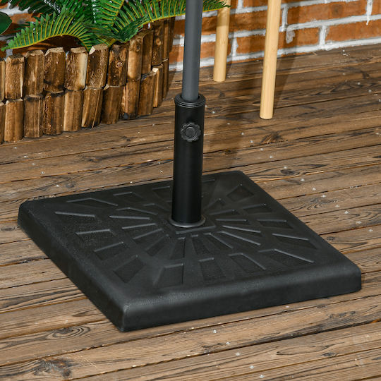 Outsunny Umbrella Stand made of Metal in Black Color 51x51x32cm