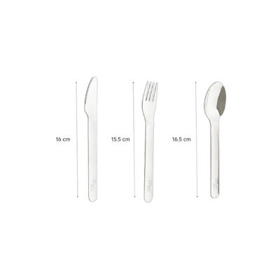 Citron Baby Cutlery Set made of Metal in Case Green 3pcs