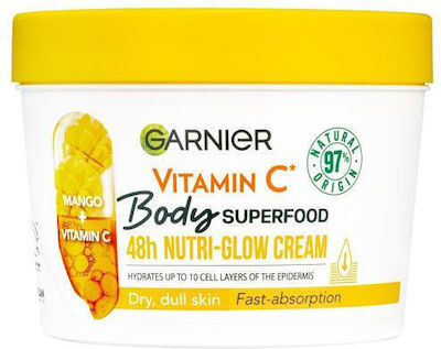 Garnier Body Superfood Mango + Vitamin C Ενυδατική Κρέμα για Ξηρές Επιδερμίδες 380ml