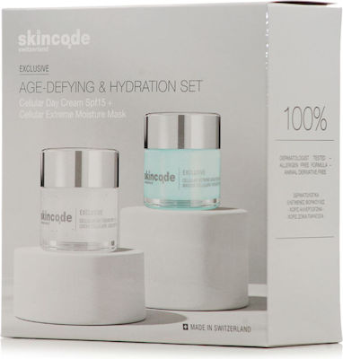 Skincode Age-Defying & Hydration Exclusive Hautpflegesets für Anti-Aging & Feuchtigkeitsspendend mit Gesichtscreme & Gesichtsmaske