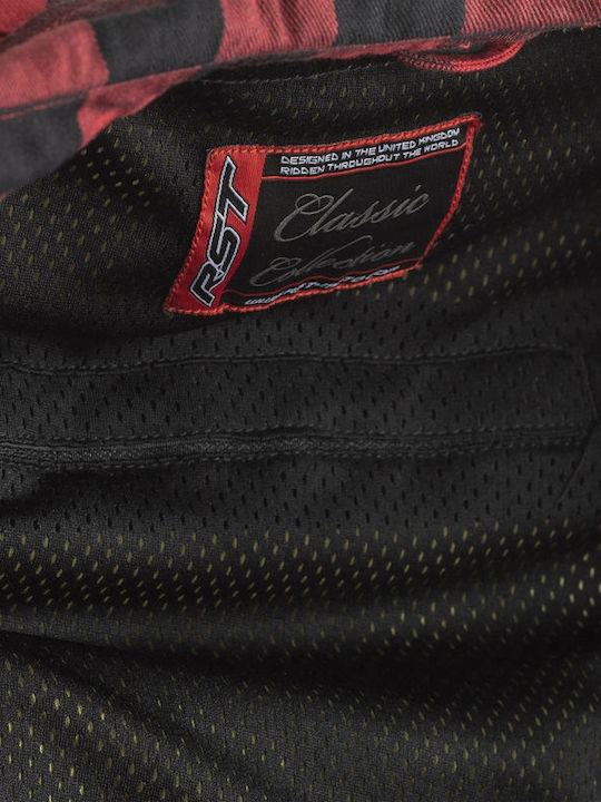 RST Kevlar Lumberjack Textile Ανδρικό Μπουφάν Μηχανής 4 Εποχών Κόκκινο