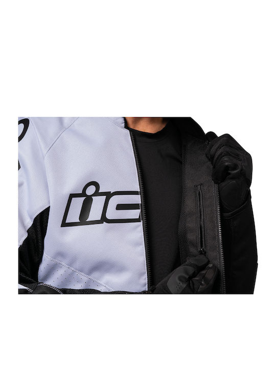Icon Hooligan Ce Bărbătesc Geacă de motocicletă 4 Sezoane Alb