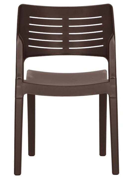 Scaun de exterior Polipropilenă Maro 2buc 50x51x82cm