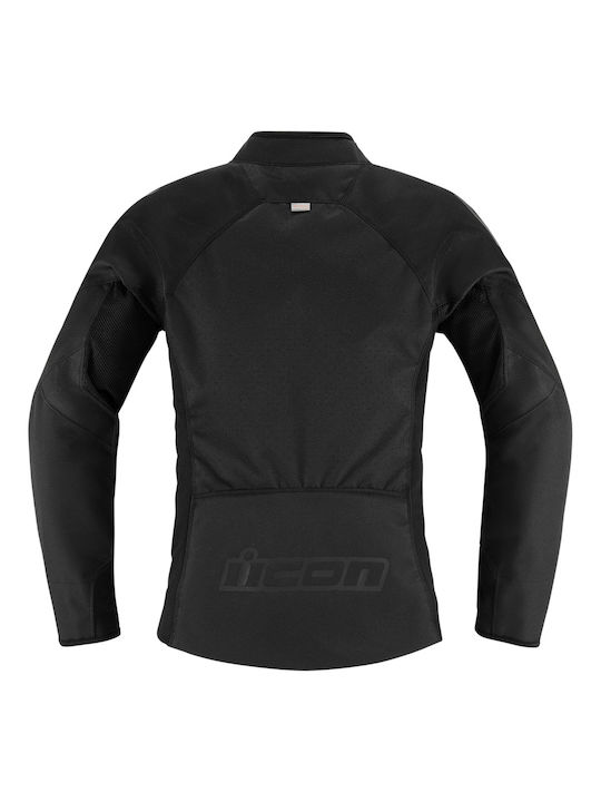 Icon Hooligan Ce Winter Damen Motorradjacke Schwarz