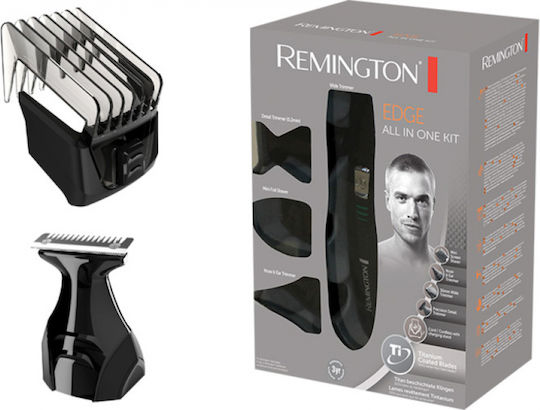 Remington Edge Σετ Επαναφορτιζόμενης Κουρευτικής Μηχανής Μαύρο PG6030