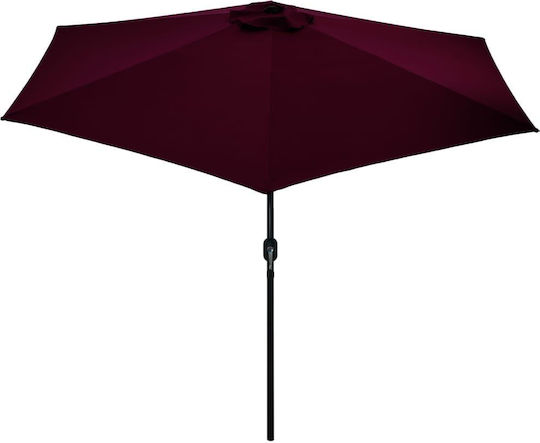 Garten- und Terrassen-Sonnenschirm Rundschreiben Metall Burgundisch F3xH2.22m