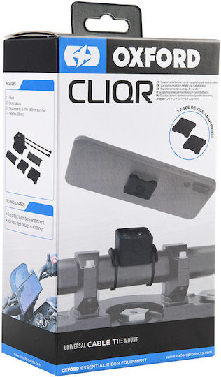Oxford Handlebar Cliqr Cable Tie Mount Phone Motorcycle with Clip for Steering Wheel