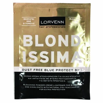 Lorvenn Blondissima Protect 3 In 1 Dust Free Blue Bleaching Powder Up To 7 Grades 15gr