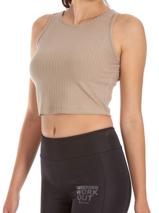 Bluza Damă Sport Fără Mâneci Bej