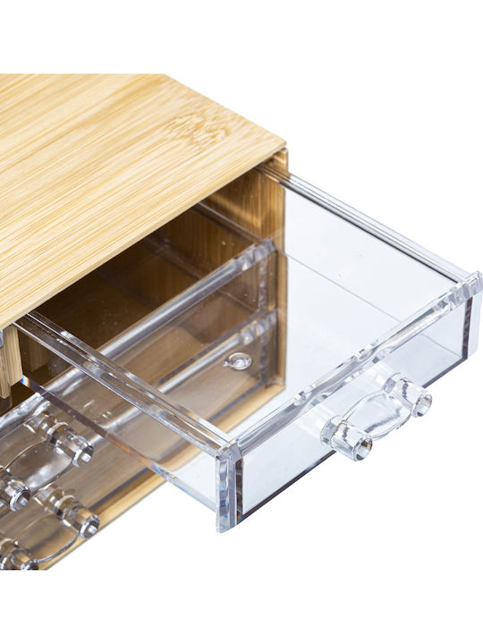 5Five Wooden Jewellery Box with Transparent Drawer 23.4x15.3x10.7cm