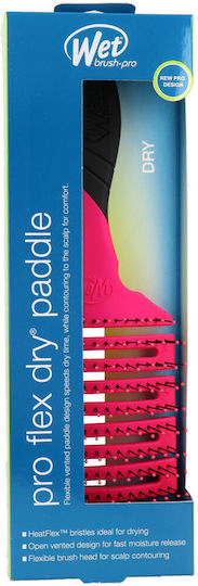 Wet Brush Pro Flex Dry Paddle Bürste Haare für Haarstyling Fuchsie