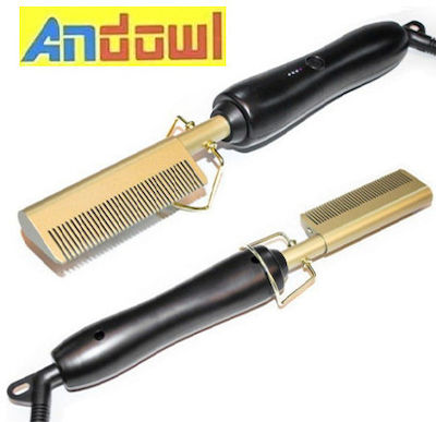 Andowl Electric Ceramic Hair & Beard Brush for Straightening