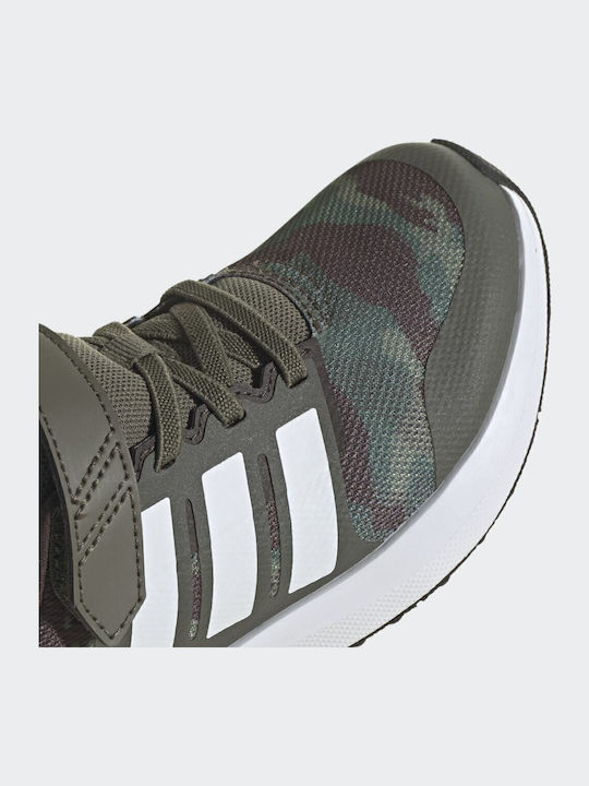 Fortarun FortaRun 2.0 EL K Kids Sports Shoes Running with Hoop & Loop Closure Olive Strata / Cloud White / Dark Brown