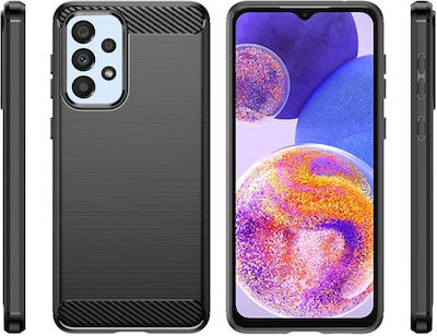 Techsuit Carbon Umschlag Rückseite Silikon Schwarz (Galaxy A23 4G / Galaxy A23 5G Galaxy A23 4G / Galaxy A23 5G) KF2310853