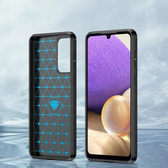 Techsuit Carbon Задна корица Силикон Черен (Galaxy A23 4G / Galaxy A23 5G)