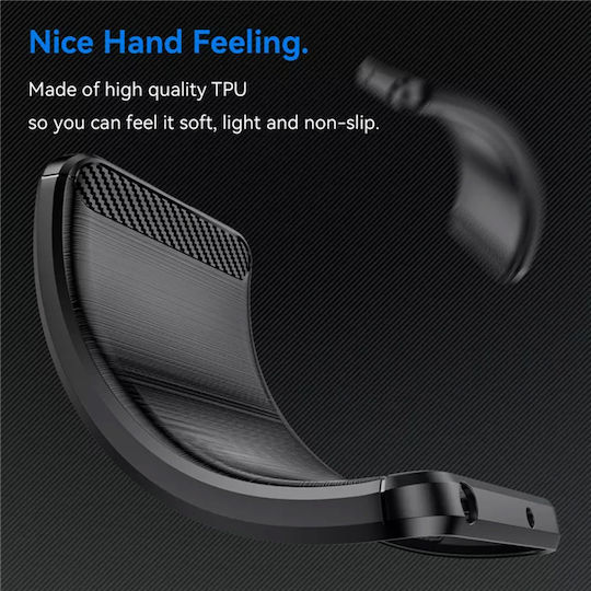 Techsuit Carbon Back Cover Silicon Negru (Nothing Phone 1)