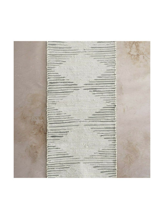 Nima Juno Rug Rectangular Summer Cotton with Fringes Light Beige