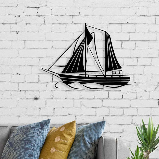 Megapap Wanddekoration Aus Metall Sail Schwarz 55x3x40cm Megapap Wanddekoration Aus Metall Sail Schwarz 55x3x40cm