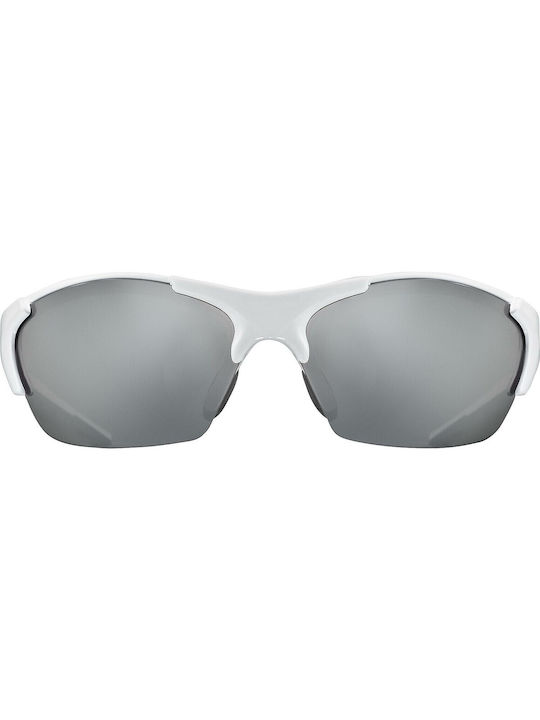 Uvex Men's Sunglasses with White Plastic Frame and Gray Lens S5306048216