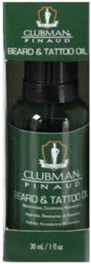 Clubman Λάδι Περιποίησης για Γένια Pinaude Beard And Tattoo Oil 30ml