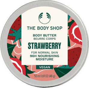 The Body Shop Strawberry 96H Moisture Ενυδατικό Butter Σώματος για Όλες τις Επιδερμίδες 50ml