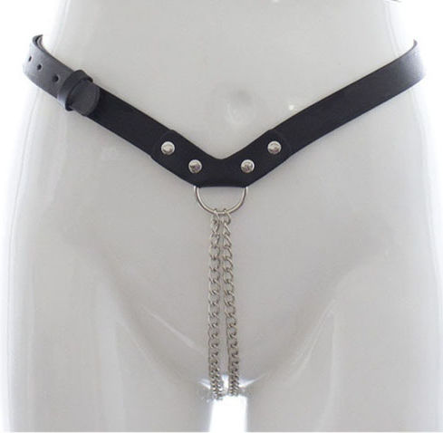 Kinksters Lenjerie Intimă Bdsm Piele Pentru Femei Slip Negru